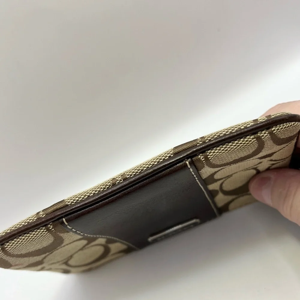 Coach Brown Signature Wristlet - Picture 4 of 11